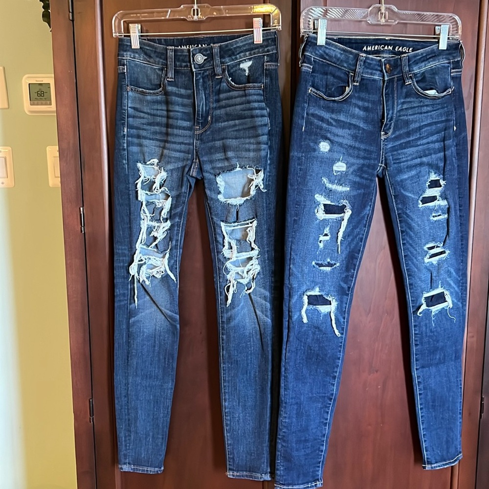 Two pair American Eagle jeans